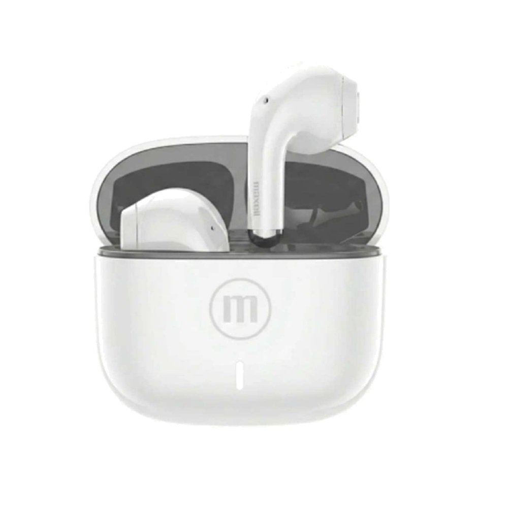 MAX-P12-ELIO-BLA-ESTUCHE-blanco1 Audífonos inalámbricos Maxell Elio Blanco con estuche - Imagen 1